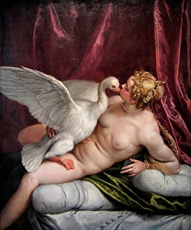 Veronese Collection: Leda and the Swan, 1585. Artist: Veronese, Paolo (1528-1588)