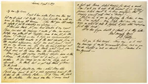 Correspondence Collection: Letter from Shelley to Amelia Curran, 5th August 1819. Artist: Shelley