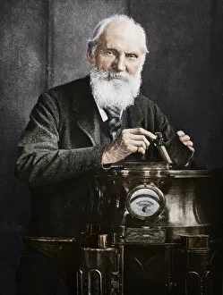 Thomson Collection: Lord Kelvin, Scottish mathematician and physicist, with his compass, 1902. Artist: James Craig Annan