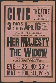 Western Black Widow Collection: Her Majesty the Widow 2, Syracuse, NY, 1936. Creator: Unknown
