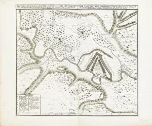 Moldova Pillow Collection: Map of the fortress of Bender. Artist: Wolff, Jeremias (1663-1724)