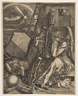 Renaissance art Fine Art Print Collection: Melencolia I (copy), 1602. Creator: Jan Wierix