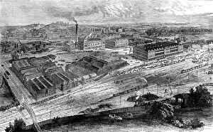 Aerial Views Collection: Messrs. Allsopp and Sons pale-ale brewery at Burton-on-Trent, 1862. Creator: Unknown