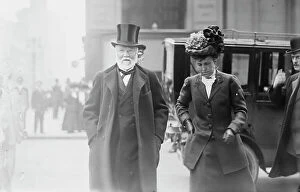 Affluence Collection: Mr. and Mrs. Andrew Carnegie on street, 1910. Creator: Bain News Service