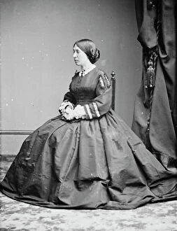 Us Grant Collection: Mrs. U. S. Grant, between 1855 and 1865. Creator: Unknown