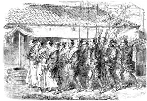 Sandals Collection: New-Year's Day in Japan - Japanese officers going to pay visits of congratulation, 1865