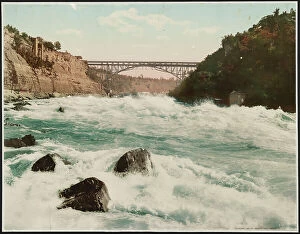 Railway Bridge Collection: Niagara Rapids and Michigan Central Cantilever bridge, c1900. Creator: William H. Jackson