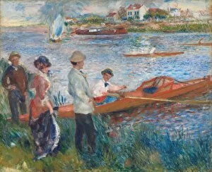 Riverbank Collection: Oarsmen at Chatou, 1879. Creator: Pierre-Auguste Renoir