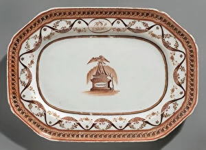 George Washington Collection: Octagonal Plate From The George Washington Memorial Service, c1800. Creator: Unknown