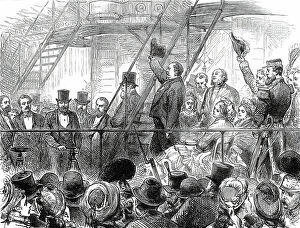 Us Grant Collection: Opening of the American Centennial Exhibition: President Grant Starting the Machinery...1876