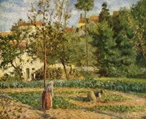Landscape paintings Greetings Card Collection: The Orchard, 1879, (1939). Creator: Camille Pissarro