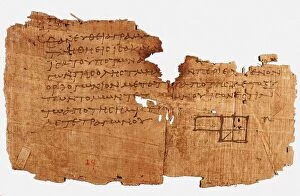 Scholarship Collection: Papyrus Oxyrhynchus 29, with a fragment of Euclids Elements, Between 75 and 125 AD