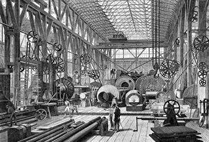 Greenwich Poster Print Collection: Penn's Machine-Engine Factory at Greenwich: the Large Machine-Shop and Turnery, 1865