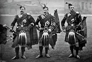 John Major Pillow Collection: Pipers of the 1st Scots Guards, 1896. Artist: Gregory & Co