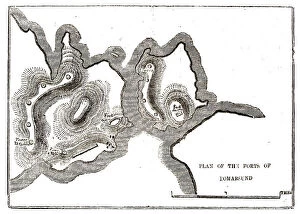 Bomarsund Collection: Plan of the Forts of Bomarsund, 1854. Creator: Unknown