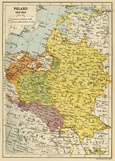 Maps Collection: Poland, 1815-1914, (c1920). Creator: John Bartholomew & Son
