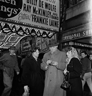 Times Square Fine Art Print Collection: Portrait of Frankie Laine, Paramount Theater, New York, N.Y. 1946. Creator: William Paul Gottlieb