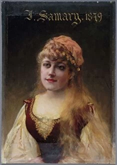 Women in Renoir's art Photographic Print Collection: Portrait of Jeanne Samary (1857-1890), member of the Comédie-Française. c1878 — 1888