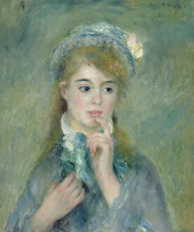 Women in Renoir's art Framed Print Collection: Portrait Of A Young Woman (L'Ingenue), c1874. Creator: Pierre-Auguste Renoir