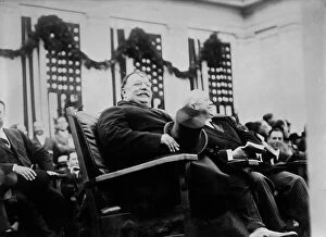 City Hall Collection: President William Howard Taft with Mayor Frank K. Mott. at the laying of the cornerstone... 1911