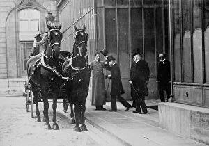 Royalty Framed Print Collection: Prince of Wales leaves Elysee Palace, between c1910 and c1915. Creator: Bain News Service