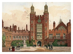 Medieval architecture Canvas Print Collection: Quadrangle of Eton College, 1880
