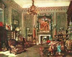 Westminster Canvas Print Collection: Queen Marys Chinese Chippendale Room at Buckingham Palace, c1935