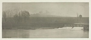 Peter Henry Emerson Collection: A Rainy Day at Flanders Weir, 1880s. Creator: Peter Henry Emerson
