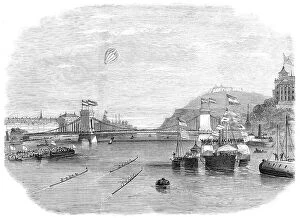 Regatta Collection: Regatta on the Danube at Buda-Pesth, during the visit of the Emperor of Austria, 1865