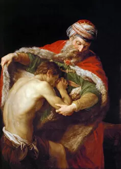 Parable Collection: Return of the Prodigal Son, 1773. Artist: Batoni, Pompeo Girolamo (1708-1787)