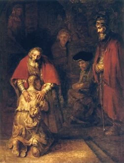 Watching Collection: The Return of the Prodigal Son, c1668. Artist: Rembrandt Harmensz van Rijn