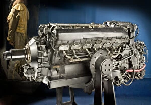 Spitfire Fine Art Print Collection: Rolls-Royce Merlin R. M. 14S. M. Mk 100 V-12 Engine, 1944. Creator: Rolls-Royce