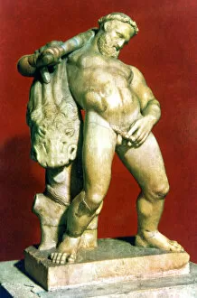 Herakles Collection: Roman statue of a drunken Hercules