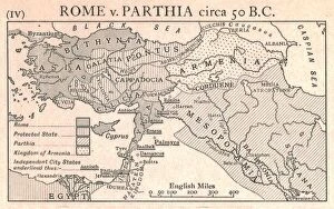 Armenia Photographic Print Collection: Rome v. Parthia, circa 50 B. C. c1915. Creator: Emery Walker Ltd