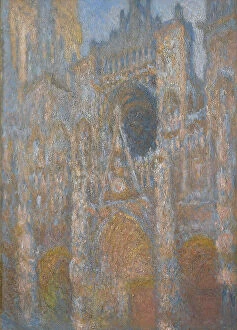 Description Collection: Rouen Cathedral, The Façade In Sunlight, c1892-94. Creator: Claude Monet