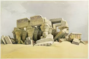 Temple Collection: Ruins of the Temple of Kom Ombo, Egypt, c1845. Artist: David Roberts