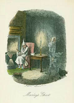 Jacob Jacobs Metal Print Collection: Scene from A Christmas Carol by Charles Dickens, 1843. Artist: John Leech