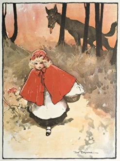 29 Jul 2005 Tote Bag Collection: Scene from Little Red Riding Hood, 1900. Artist: Tom Browne