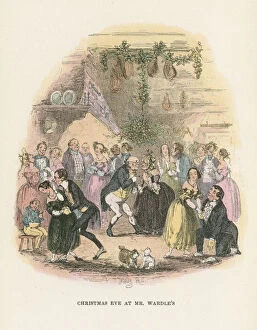 Holly and Mistletoe Metal Print Collection: Scene from The Posthumous Papers of the Pickwick Club by Charles Dickens, 1836-1837
