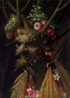 Cherries Collection: Four Seasons in One Head, c. 1590. Creator: Giuseppe Arcimboldi
