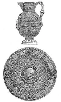 Quotation Collection: Shakspeare salver and jug, 1864. Creator: Unknown
