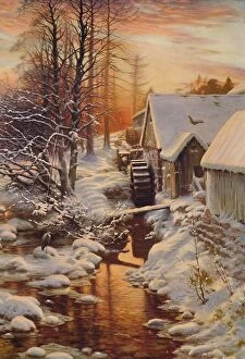 Sunset landscapes Poster Print Collection: The Silence of the Snows, 1907. Creator: Joseph Farquharson