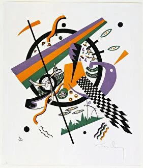Abstract expressionism Metal Print Collection: Small Worlds IV, 1922. Artist: Kandinsky, Wassily Vasilyevich (1866-1944)