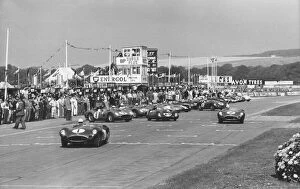 Motor Sport Metal Print Collection: Start of 1959 Tourist Trophy race at Goodwood. Creator: Unknown