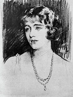 John Singer Sargent Collection: Study of Lady Elizabeth Bowes-Lyon, 1923. Artist: John Singer Sargent
