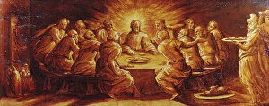 The Last Supper painting Collection: The Last Supper, c1545. Creator: Giorgio Vasari