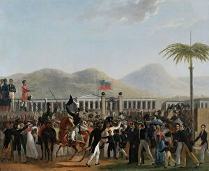 Impressionist Collection: The Swearing In Of President Boyer At The Palace Of Haiti, c1818