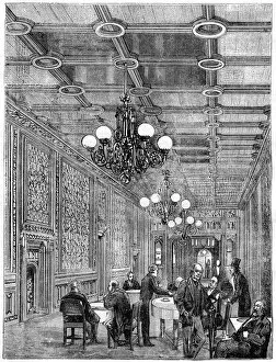 Parliaments Photographic Print Collection: The Tea-Room, House of Commons, Westminster, London, 19th century