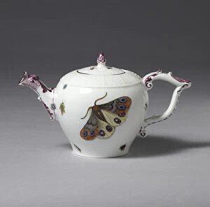 Dresden Collection: Teapot And Cover, c1745. Creator: Meissen Porcelain