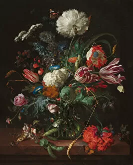 Tulipa Collection: Vase of Flowers, c. 1660. Creator: Jan Davidsz de Heem